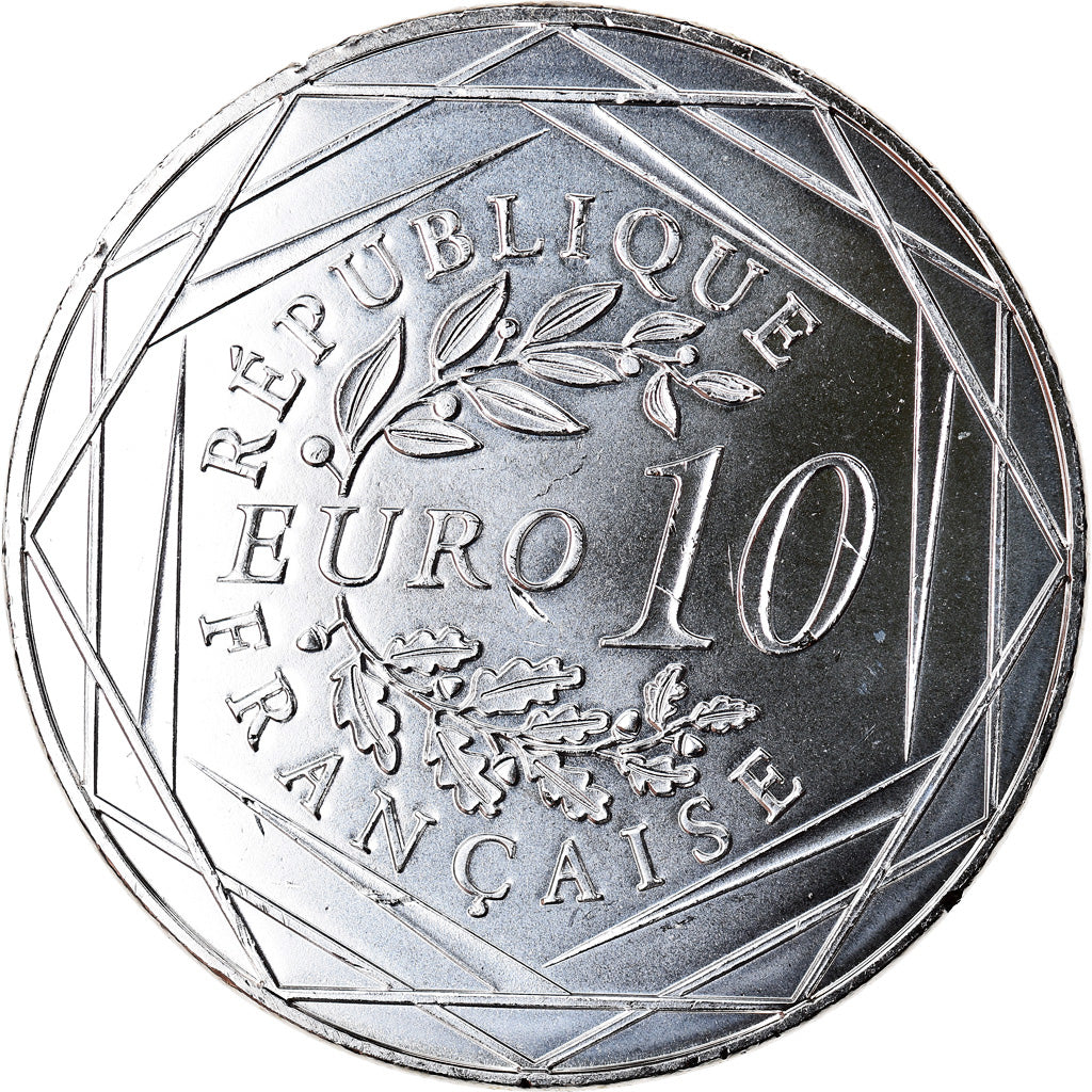 France, 10 Euro, UEFA Euro 2016, 2016, BU, FDC, Argent, Gadoury:EU814