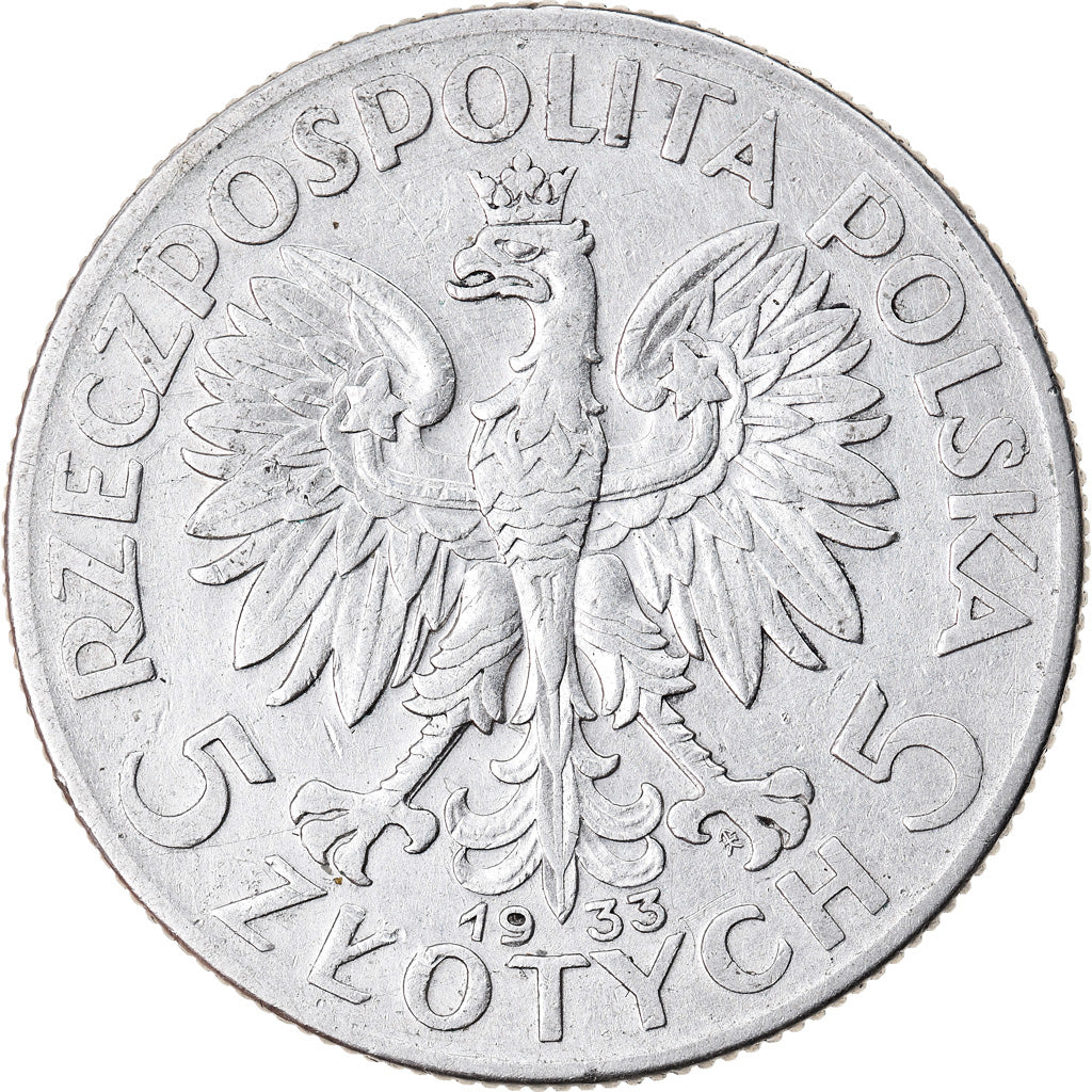 Monnaie, Pologne, 5 Zlotych, 1933, Warsaw, TTB, Argent, KM:21