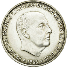 Coin, Spain, Caudillo and regent, 100 Pesetas, 1966, AU(50-53), Silver, KM:797