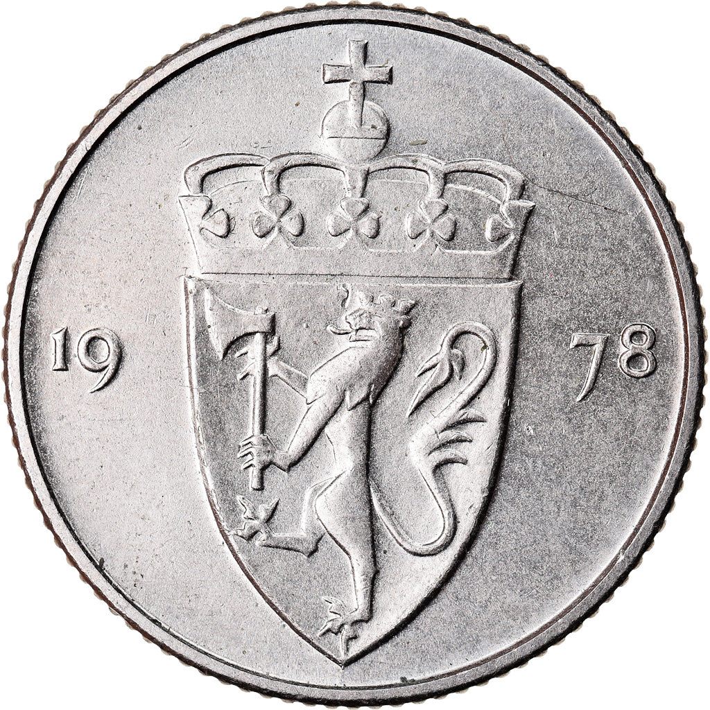 Moneda, Noruega, Olav V, 50 Öre, 1978, MBC+, Cobre - níquel, KM:418
