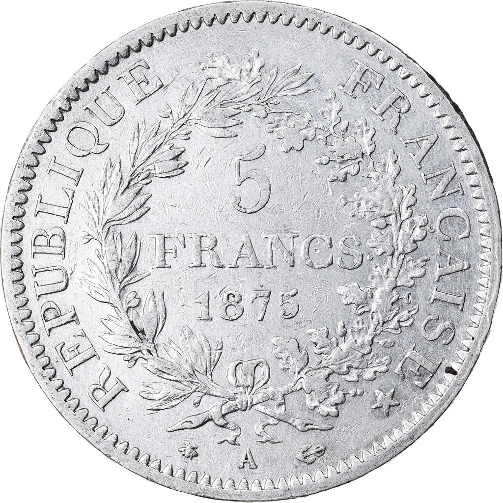 Monnaie, France, Hercule, 5 Francs, 1875, Paris, TTB, Argent, Gadoury:745a