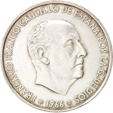 Spain, Caudillo and regent, 100 Pesetas, 1966, AU(50-53), Silver, KM:797