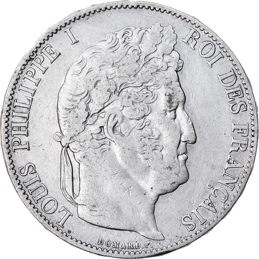 Moneta, Francia, Louis-Philippe, 5 Francs, 1846, Paris, MB+, Argento, KM:749.1