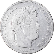 Munten, Frankrijk, Louis-Philippe, 5 Francs, 1832, Bordeaux, FR+, Zilver