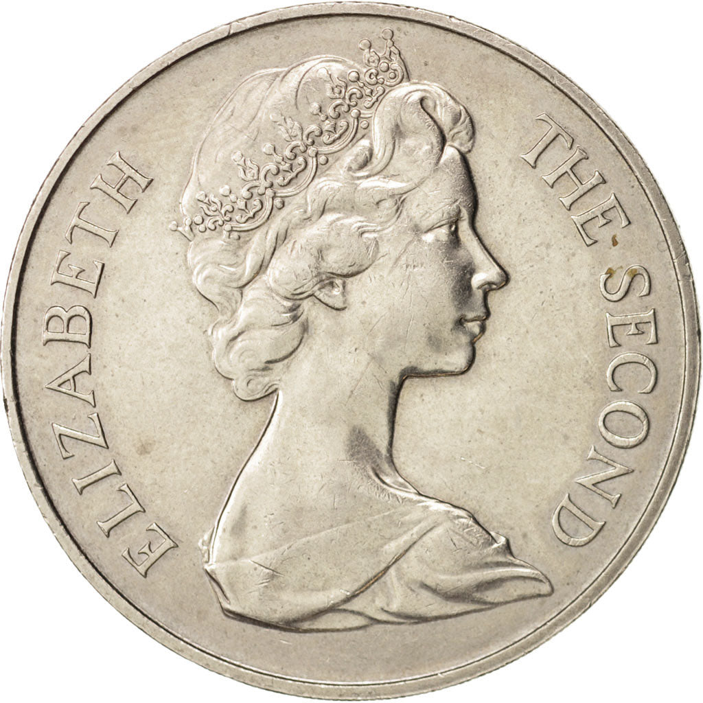 Saint Helena, Elizabeth II, 25 Pence, Crown, 1973, AU(55-58), Copper-nickel,KM 5