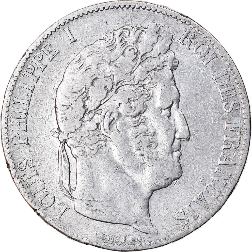 Coin, France, Louis-Philippe, 5 Francs, 1845, Lille, EF(40-45), Silver