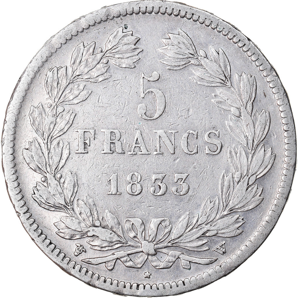 Monnaie, France, Louis-Philippe, 5 Francs, 1833, Lille, TTB, Argent