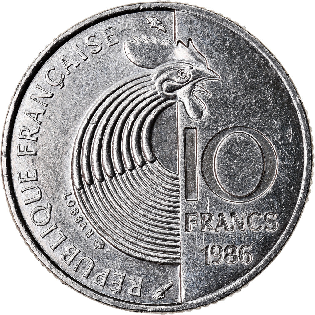 Münze, Frankreich, 10 Francs, 1986, Paris, SS+, Silber, KM:958a, Gadoury:825