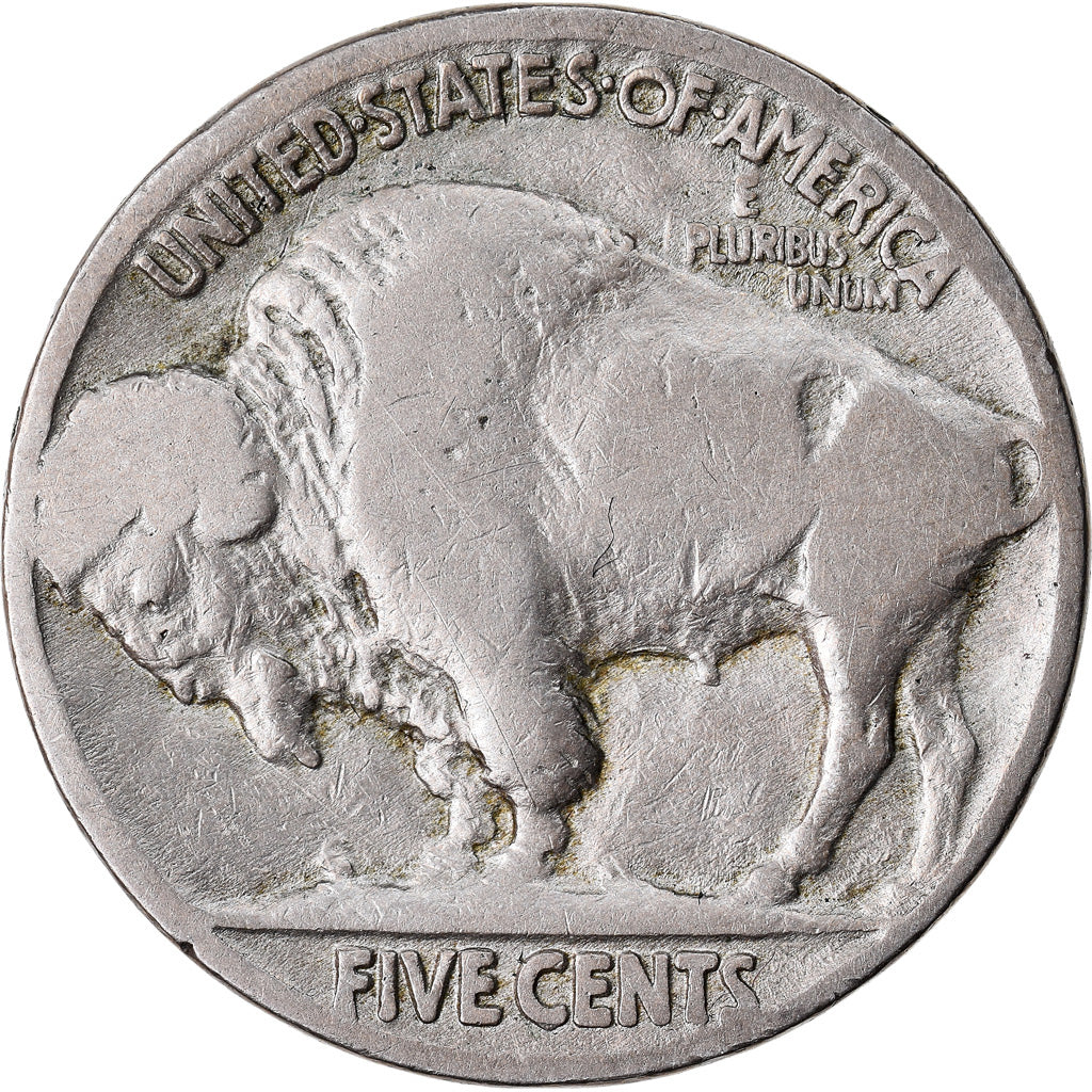 Moneta, USA, Buffalo Nickel, 5 Cents, 1917, U.S. Mint, Philadelphia, VF(20-25)