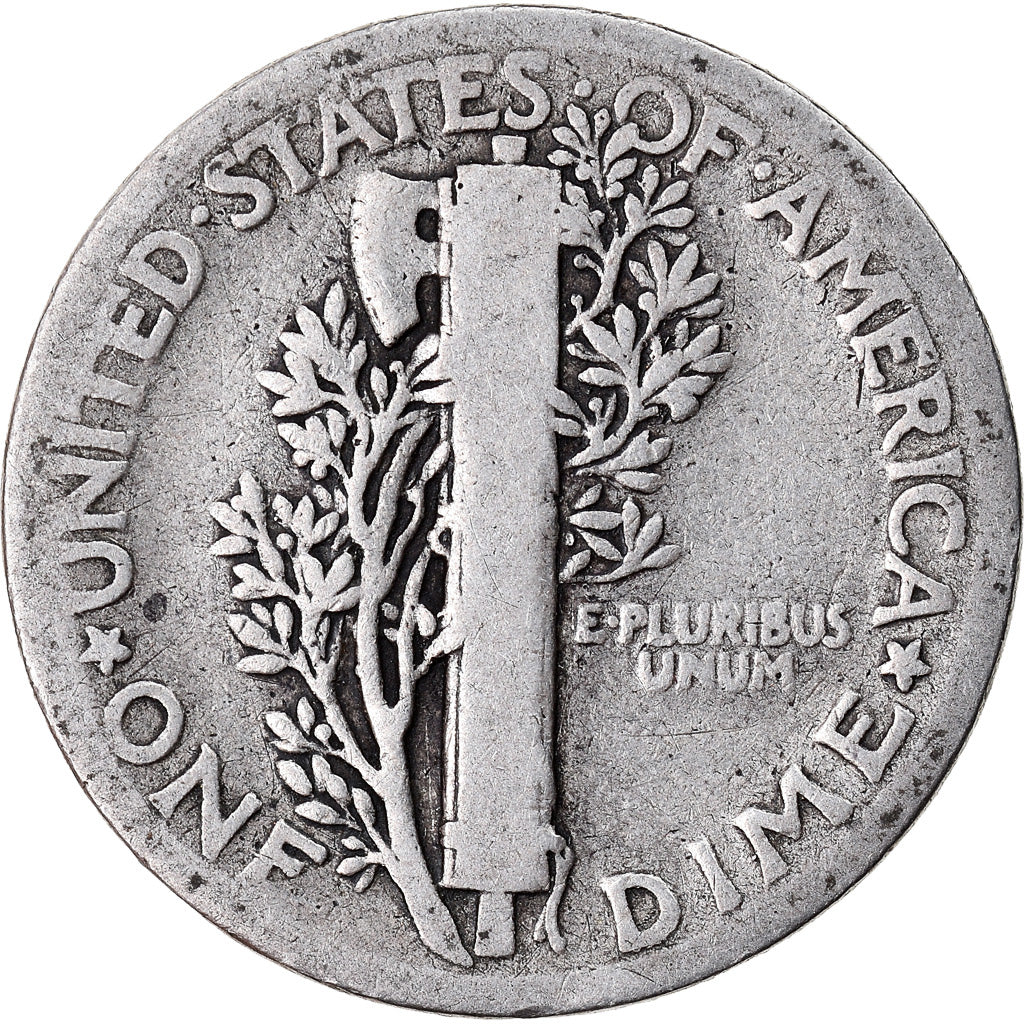 Coin, United States, Mercury Dime, Dime, 1925, U.S. Mint, Philadelphia