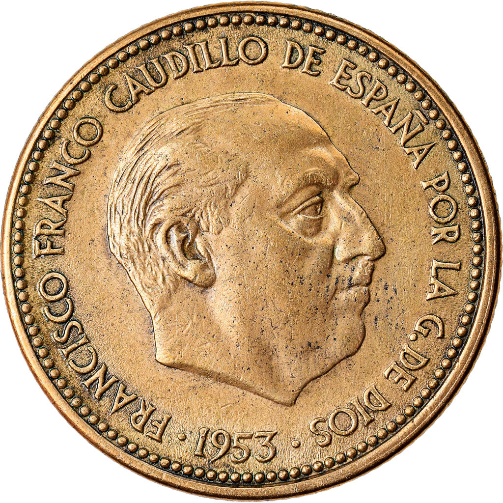 Coin, Spain, Caudillo and regent, 2-1/2 Pesetas, 1954, Madrid, AU(50-53)