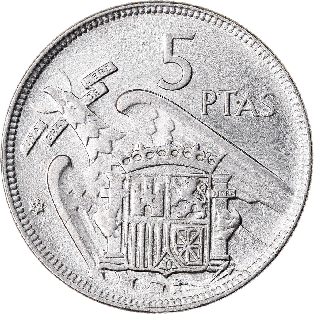 Münze, Spanien, Caudillo and regent, 5 Pesetas, 1960, SS+, Copper-nickel
