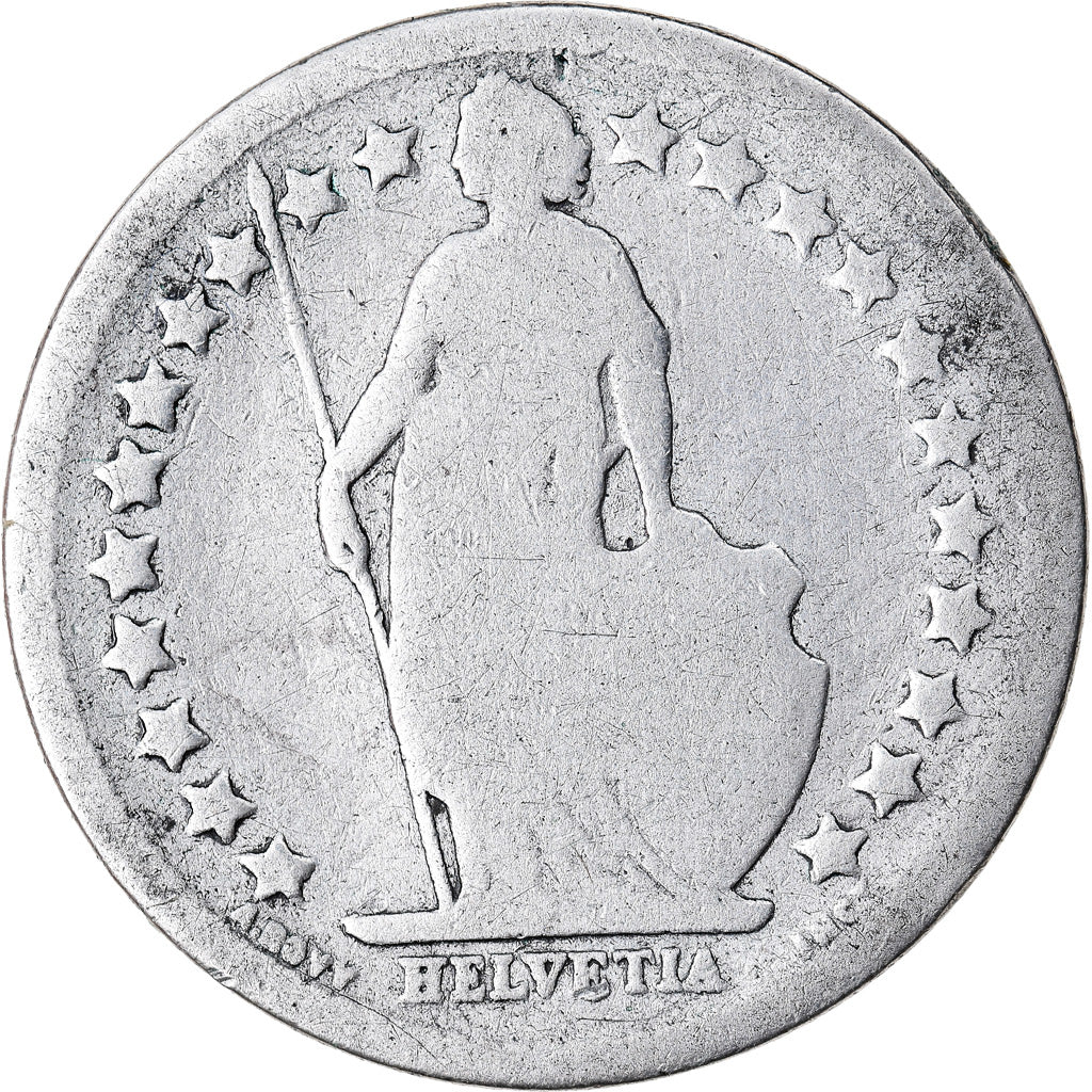 Coin, Switzerland, 1/2 Franc, 1879, Bern, F(12-15), Silver, KM:23