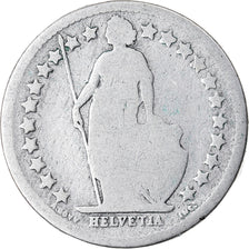 Coin, Switzerland, 1/2 Franc, 1881, Bern, F(12-15), Silver, KM:23