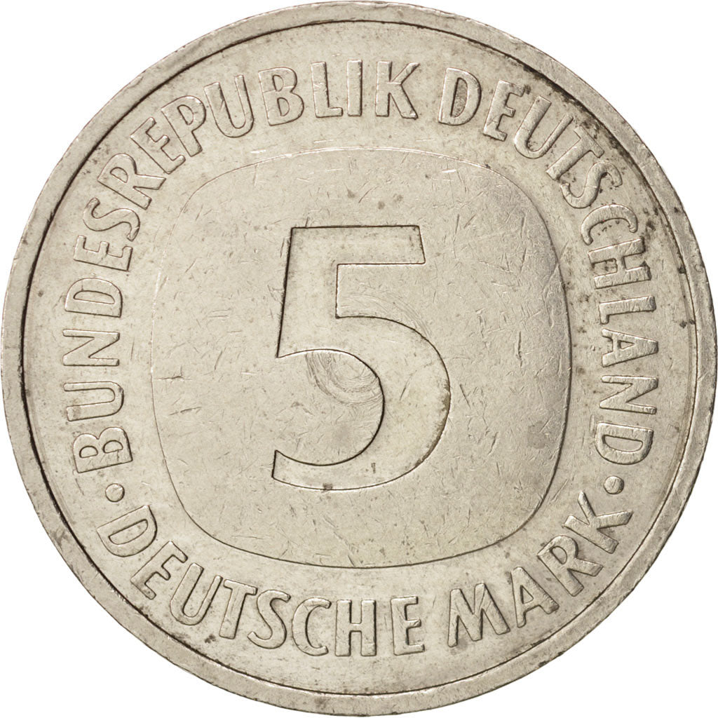 Bundesrepublik Deutschland, 5 Mark,1989,Stuttgart,AU(50-53),Copper-Nickel,KM 110