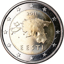 Estonia, 2 Euro, 2011, BU, MS(65-70), Bi-Metallic, KM:68