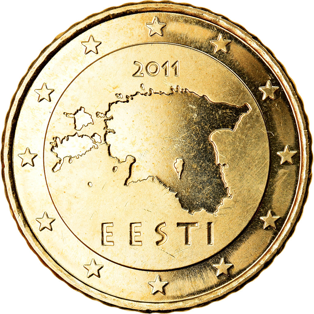 Estonia, 50 Euro Cent, 2011, BU, MS(65-70), Brass, KM:66