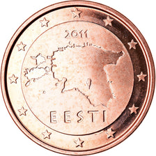 Estonia, 5 Euro Cent, 2011, BU, FDC, Acciaio placcato rame, KM:63