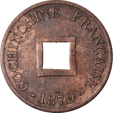 Monnaie, FRENCH COCHIN CHINA, 2 Sapeque, 1879, Paris, TTB+, Bronze, KM:2