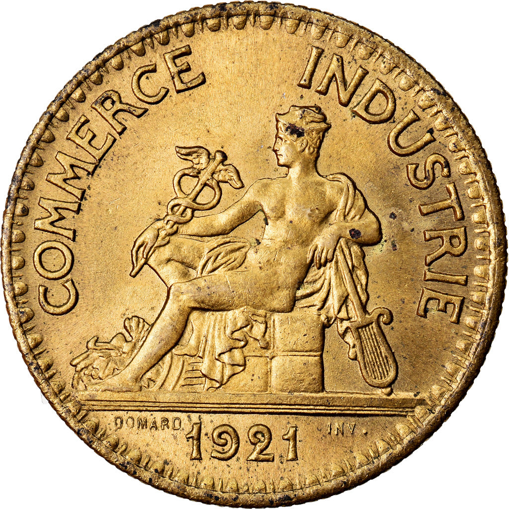 Moneta, Francia, Chambre de commerce, 2 Francs, 1921, Paris, BB+