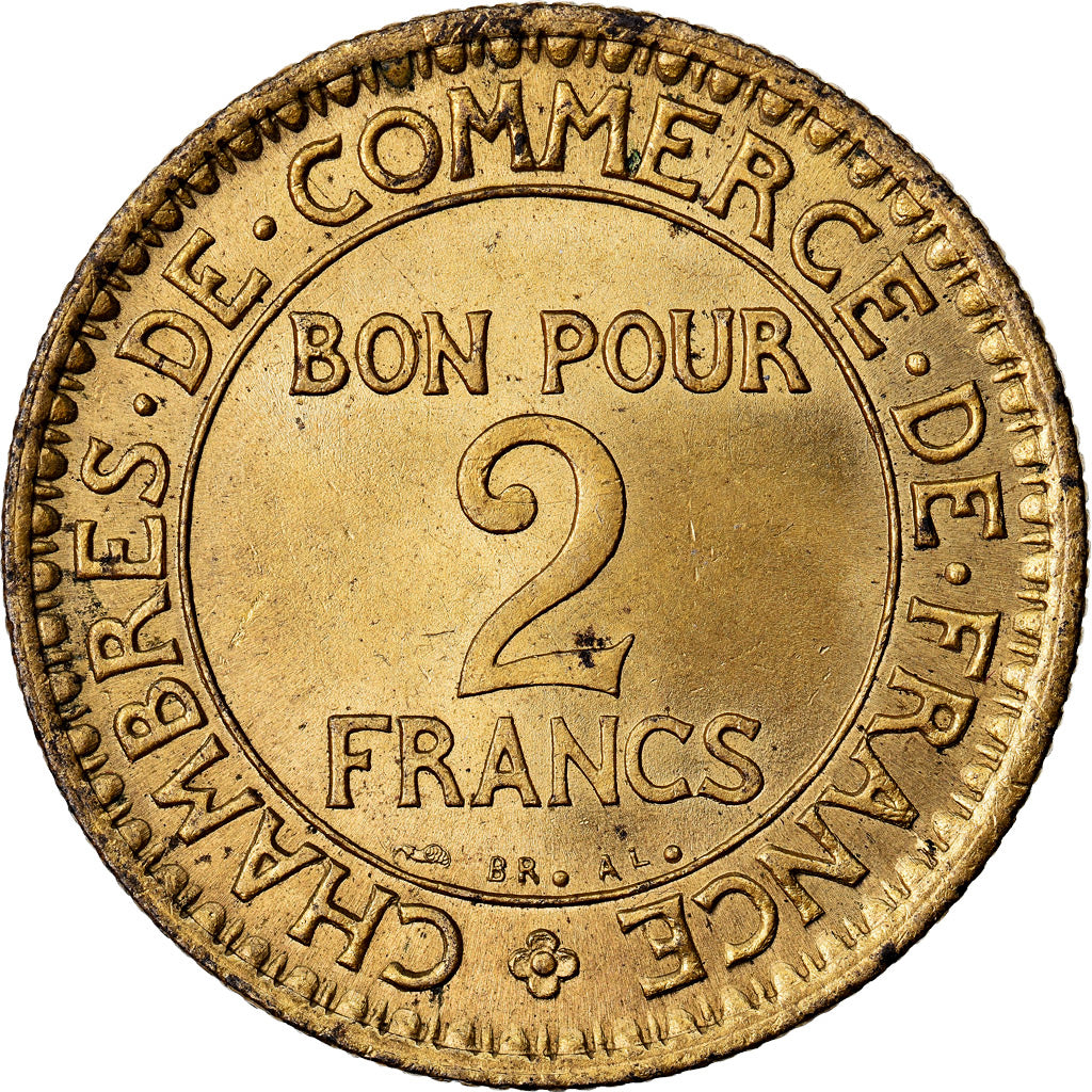 Moneta, Francia, Chambre de commerce, 2 Francs, 1921, Paris, BB+