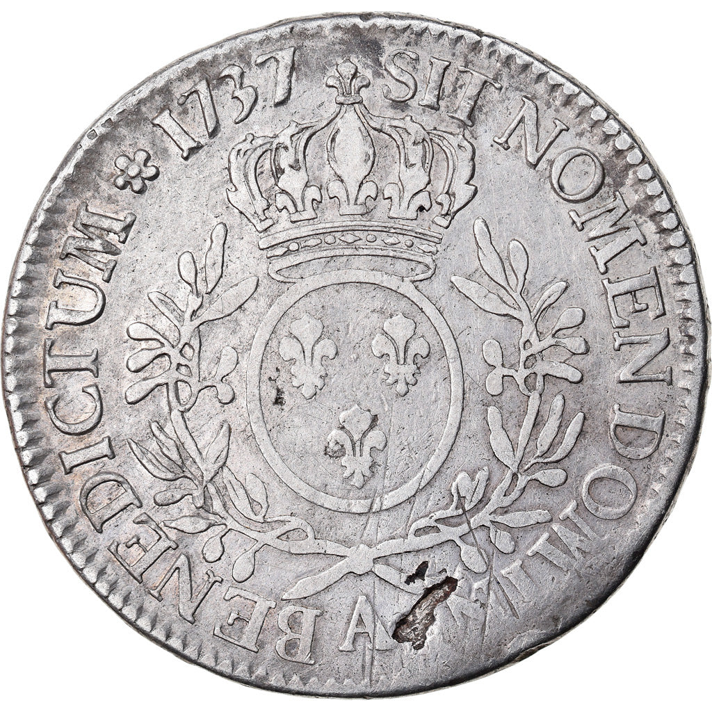Coin, France, Louis XV, Écu aux branches d'olivier, Ecu, 1737, Paris