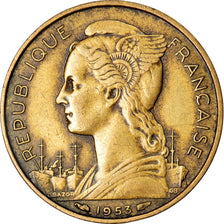 Monnaie, Madagascar, 20 Francs, 1953, Paris, TTB+, Aluminum-Bronze, KM:7
