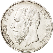 Belgium, Leopold II, 5 Francs, 5 Frank, 1868, EF(40-45), Silver, KM:24
