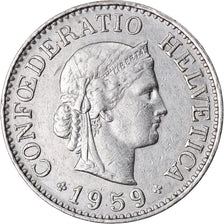 Coin, Switzerland, 10 Rappen, 1959, Bern, EF(40-45), Copper-nickel, KM:27