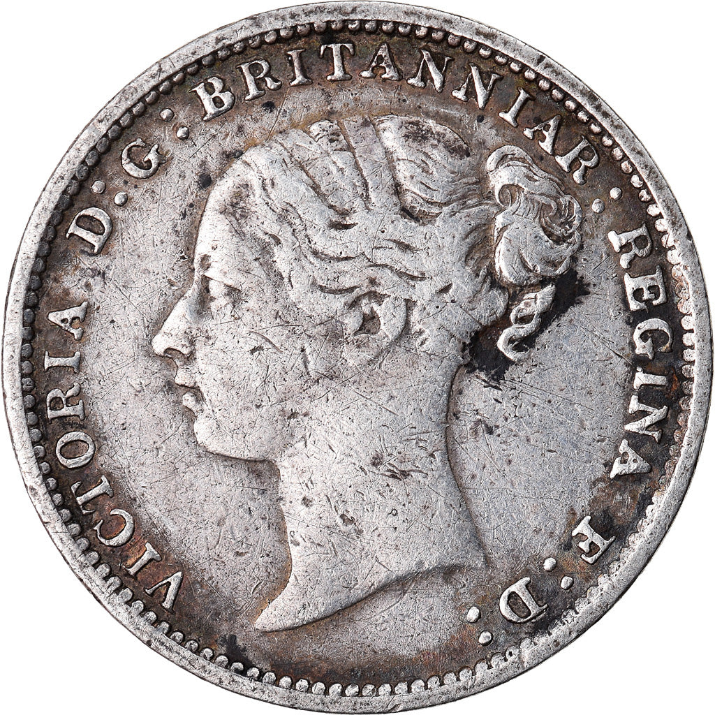 Coin, Great Britain, Victoria, 3 Pence, 1885, VF(20-25), Silver, KM:730