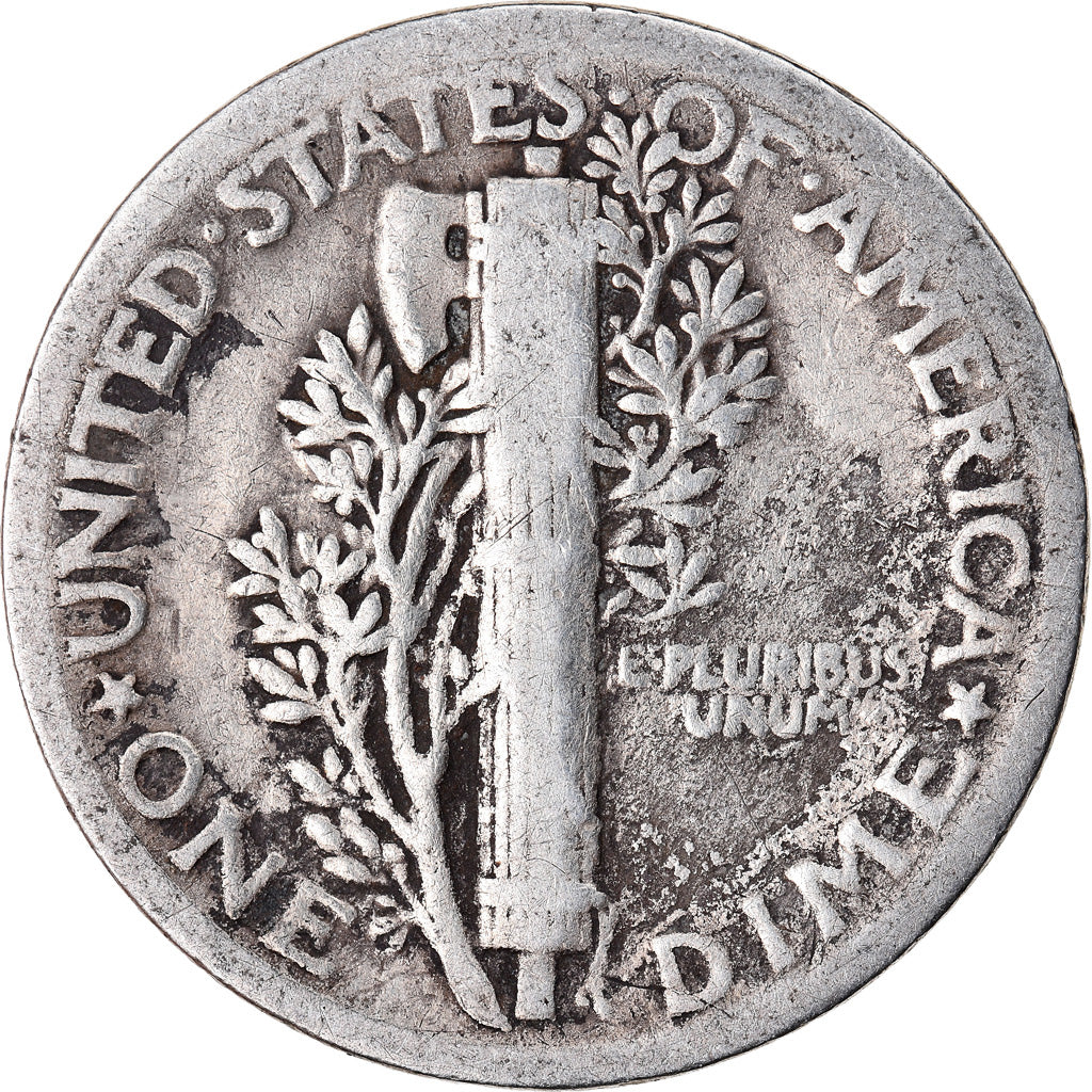 Coin, United States, Mercury Dime, Dime, 1919, U.S. Mint, Philadelphia