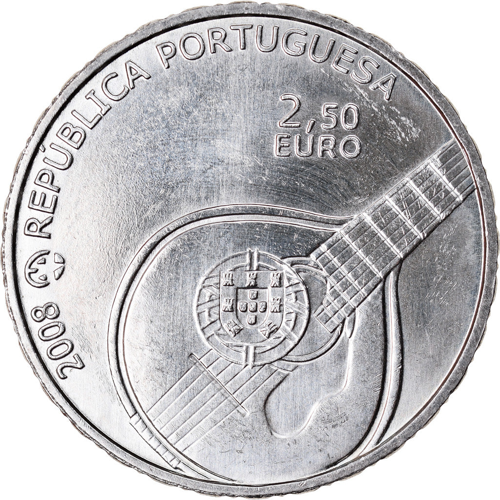 Moneta, Portogallo, 2-1/2 Euro, 2008, Lisbon, BB+, Rame-nichel, KM:783