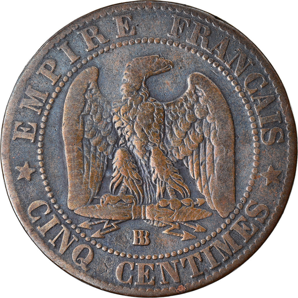Coin, France, Napoleon III, Napoléon III, 5 Centimes, 1865, Strasbourg