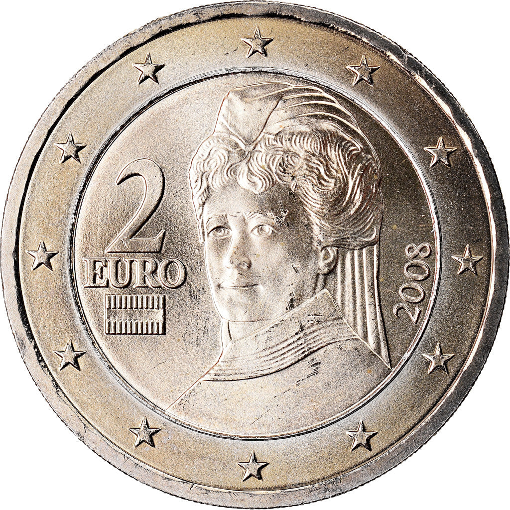 Austria, 2 Euro, 2008, MS(63), Bi-Metallic, KM:3143