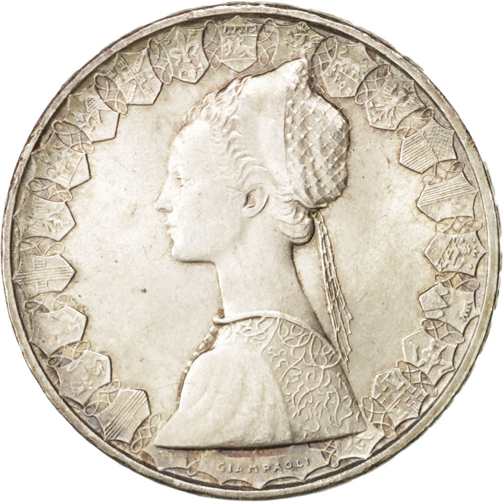Coin, Italy, 500 Lire, 1958, Rome, AU(55-58), Silver, KM:98