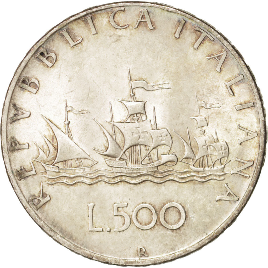 Coin, Italy, 500 Lire, 1958, Rome, AU(55-58), Silver, KM:98