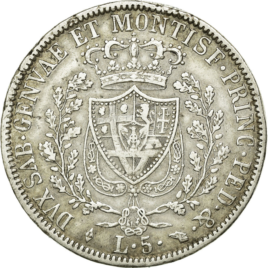 Coin, ITALIAN STATES, SARDINIA, Carlo Felice, 5 Lire, 1829, Torino, EF(40-45)