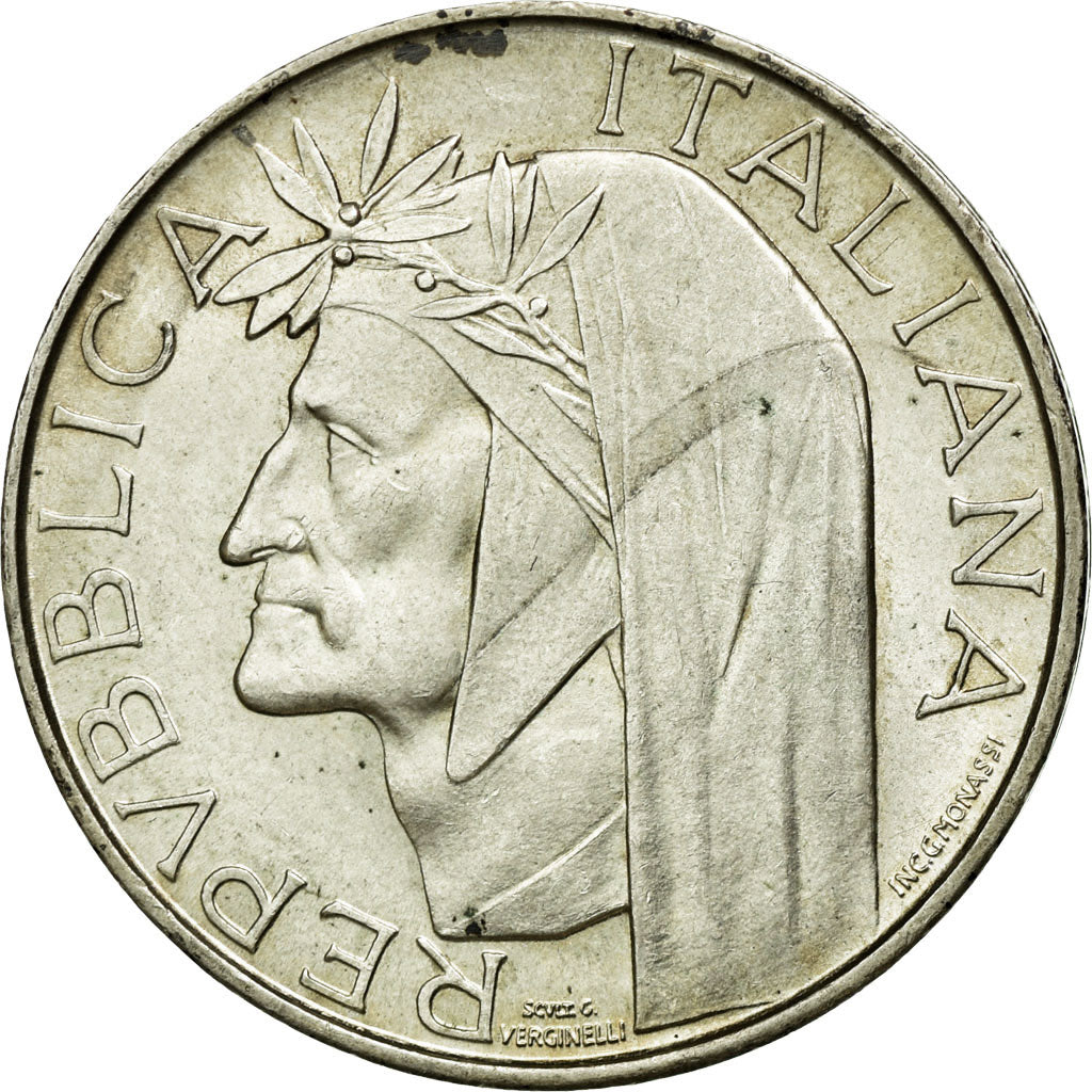 Coin, Italy, 500 Lire, 1965, Rome, AU(55-58), Silver, KM:100