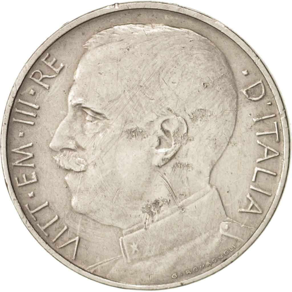 Italien, Vittorio Emanuele III, 50 Centesimi,1919,Rome,EF(40-45),Nickel,KM 61.1