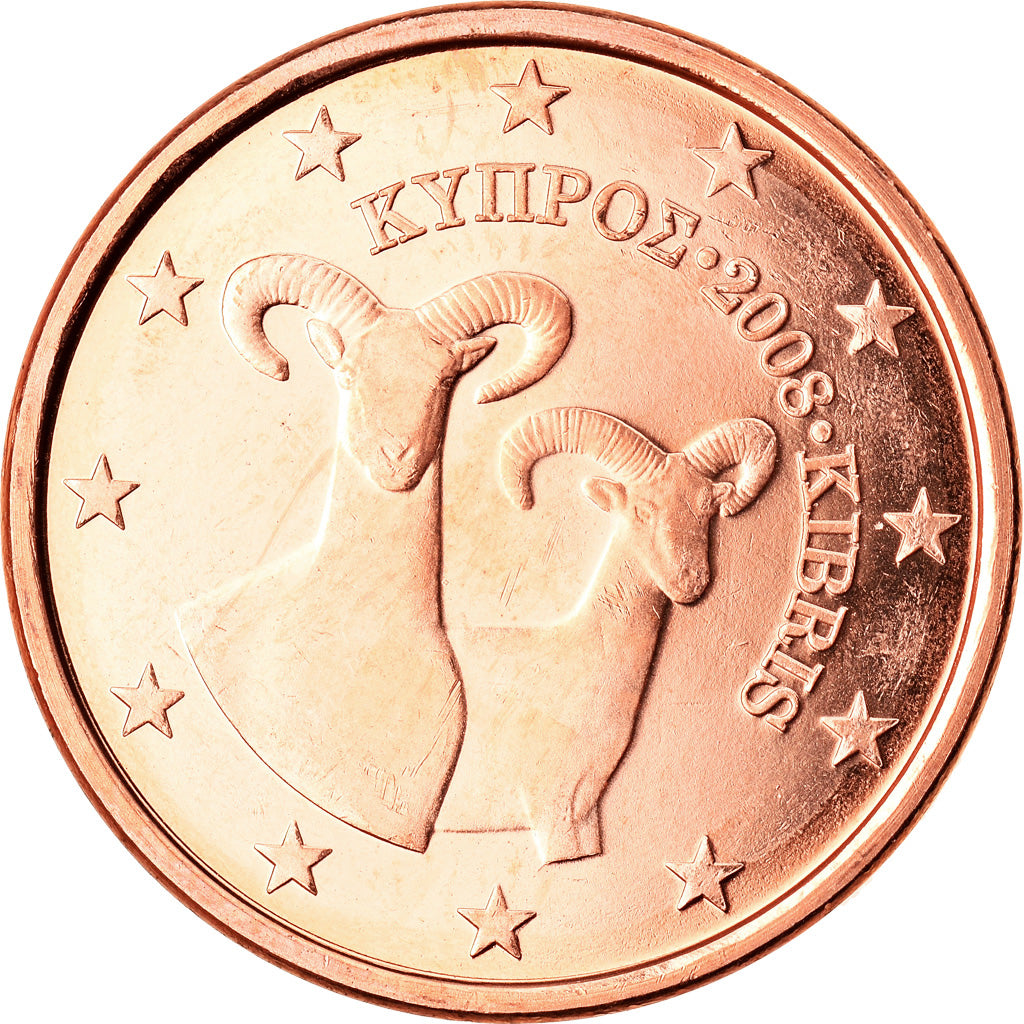 Zypern, 5 Euro Cent, 2008, UNZ, Copper Plated Steel, KM:80
