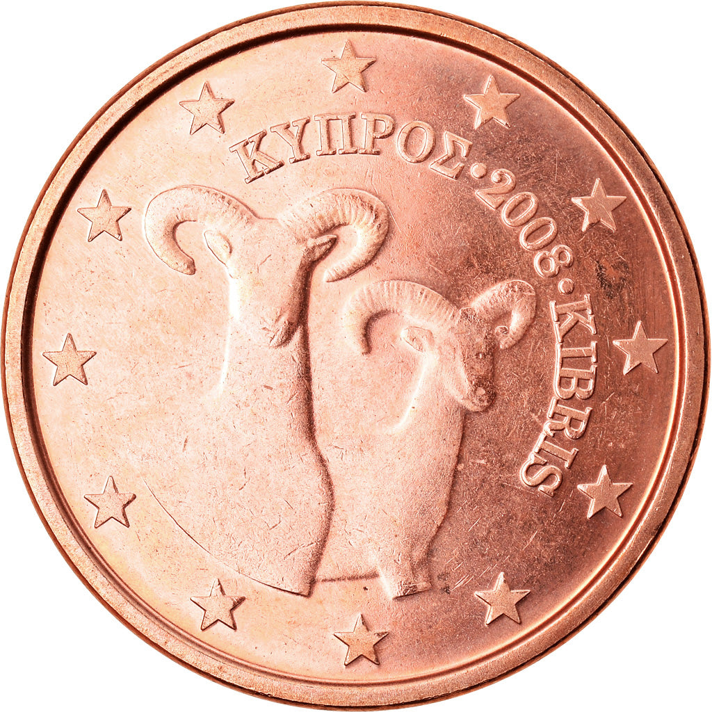 Cipro, 5 Euro Cent, 2008, SPL, Acciaio placcato rame, KM:80