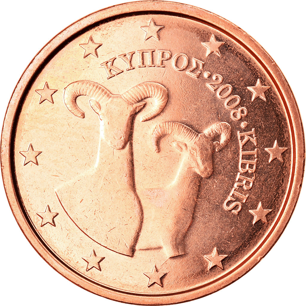 Cyprus, 2 Euro Cent, 2008, MS(63), Copper Plated Steel, KM:79