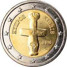 Cypr, 2 Euro, 2010, MS(63), Bimetaliczny, KM:85