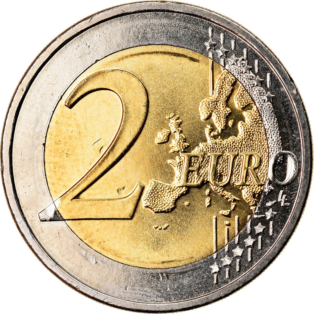 Cypr, 2 Euro, 2010, MS(63), Bimetaliczny, KM:85
