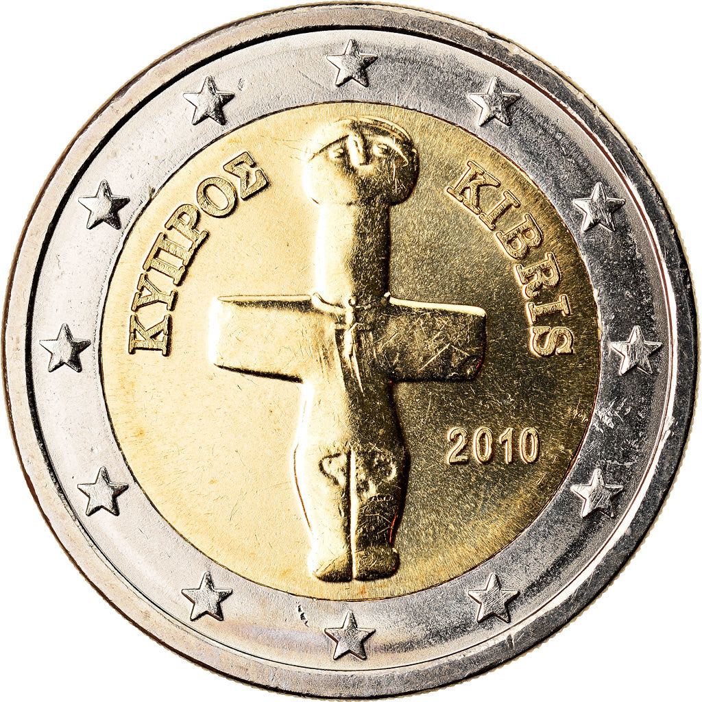 Cyprus, 2 Euro, 2010, MS(63), Bi-Metallic, KM:85