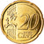 Chipre, 20 Euro Cent, 2010, MS(63), Latão, KM:82