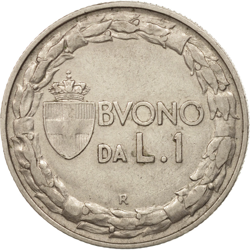 Coin, Italy, Vittorio Emanuele III, Lira, 1922, Rome, AU(50-53), Nickel, KM:62