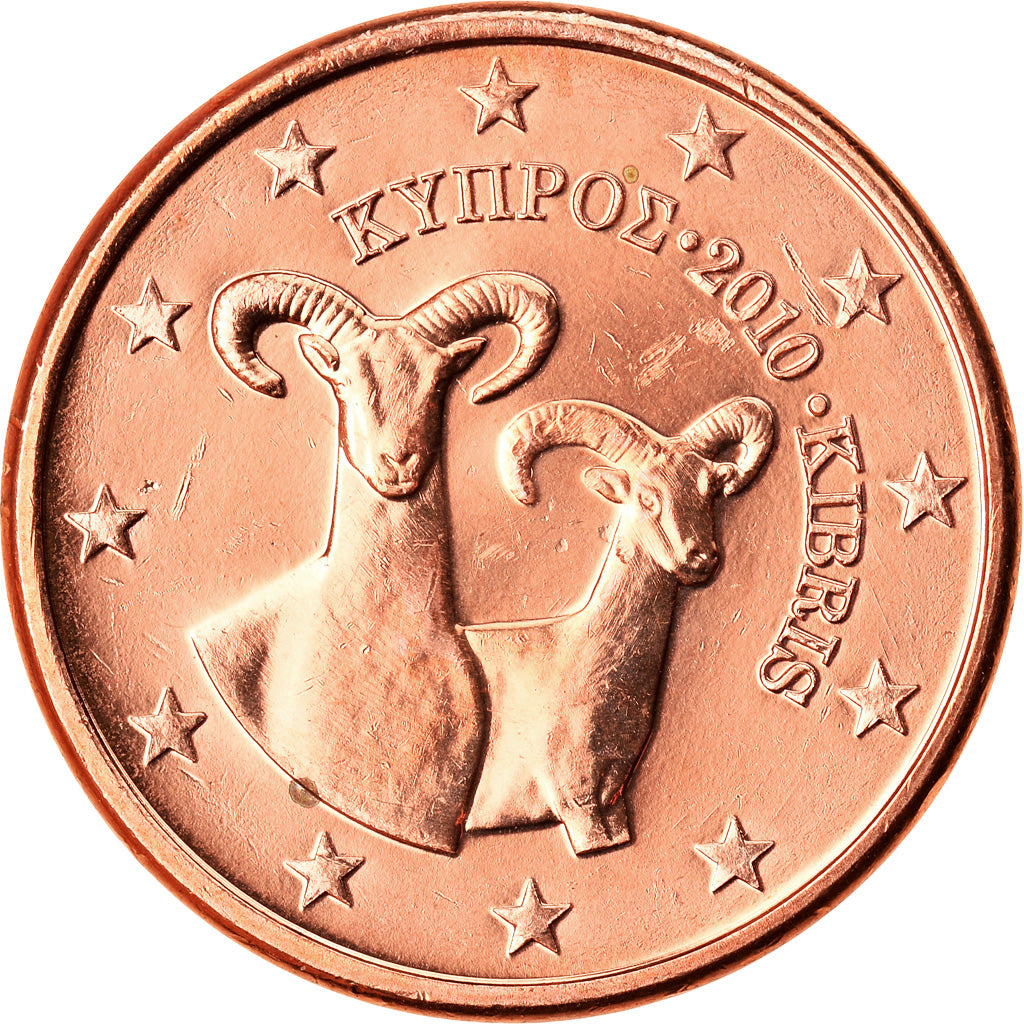 Cypr, Euro Cent, 2010, MS(63), Miedź platerowana stalą, KM:78