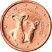 Cypr, Euro Cent, 2010, MS(63), Miedź platerowana stalą, KM:78
