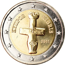 Chipre, 2 Euro, 2011, SC, Bimetálico, KM:85